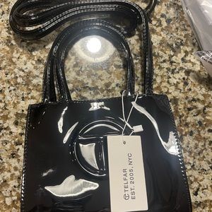 Telfar Black Mini Patent